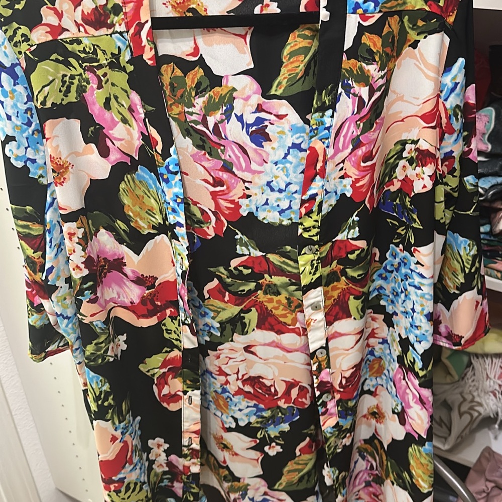 Show Me Your MuMu Black Floral Kimono